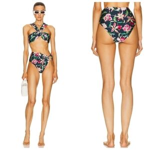 New PatBO Laelia Mid-Rise Midnight Swim Bikini Bottom NWT XS
